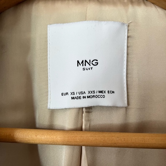 Mango wool polyester beige coat. Size US XXS. - Picture 3 of 10
